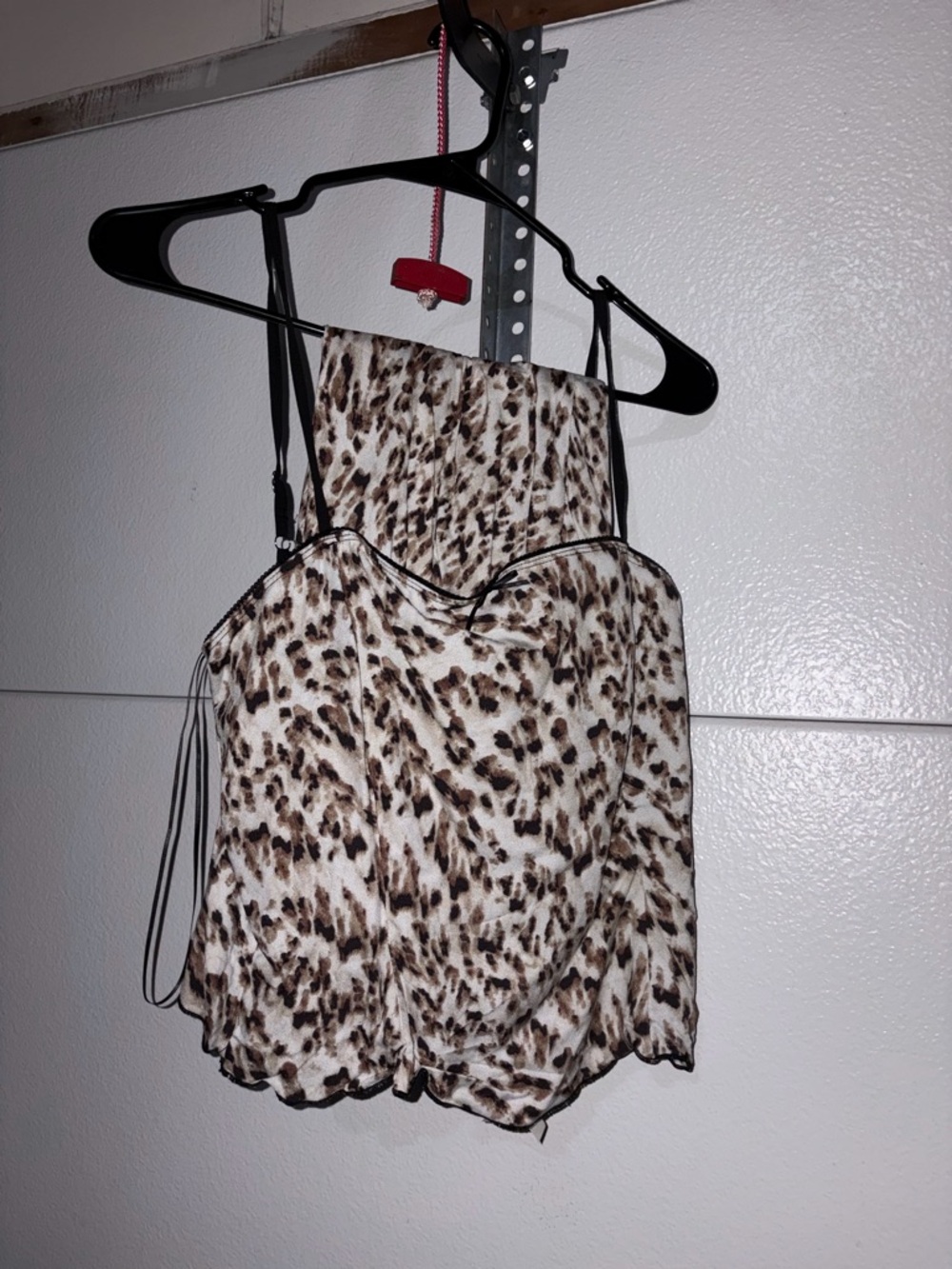Leopard Print Cami Top & Skirt - Brown/Black